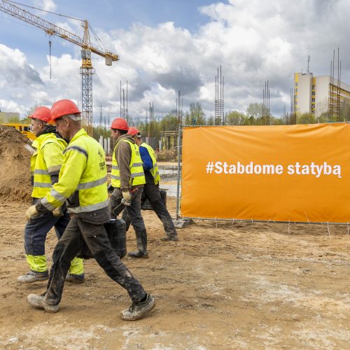 Akcijos „#stabdome statybą“ spaudos konferencija  © I. Gelūno / BNS nuotr.