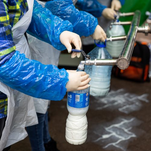 Lietuvos pieno gamintojų mitingas prie Seimo  © Ž. Gedvilos / BNS nuotr.