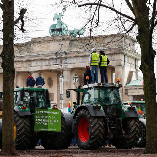 Ūkininkų protestas Berlyne  © Scanpix nuotr.