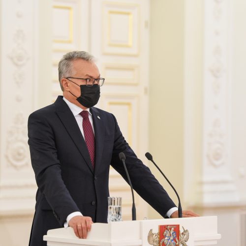 G. Nausėdos spaudos konferencija  © R. Dačkaus / Prezidentūros nuotr.