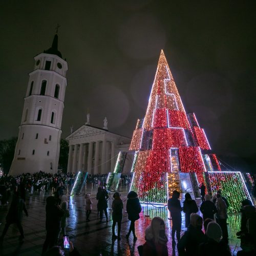 2020 m. Vilniaus Kalėdų eglės įžiebimas  © P. Peleckio / Fotobanko, S. Žiūros nuotr.