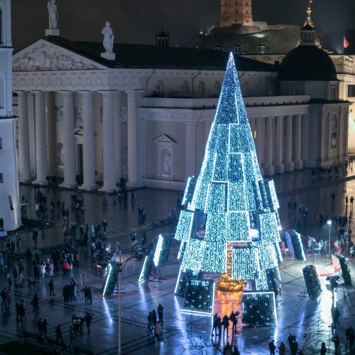 2020 m. Vilniaus Kalėdų eglės įžiebimas  © P. Peleckio / Fotobanko, S. Žiūros nuotr.