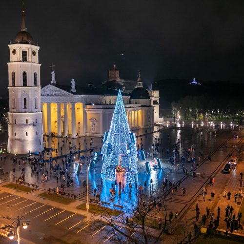 2020 m. Vilniaus Kalėdų eglės įžiebimas  © P. Peleckio / Fotobanko, S. Žiūros nuotr.