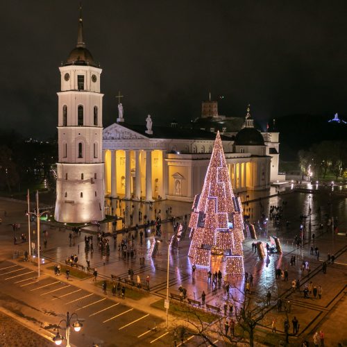 2020 m. Vilniaus Kalėdų eglės įžiebimas  © P. Peleckio / Fotobanko, S. Žiūros nuotr.