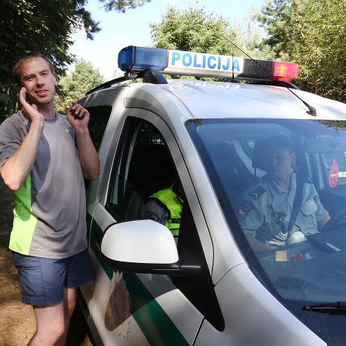 Policijos reidas prie Lampėdžio ežero  © Aliaus Koroliovo nuotr.