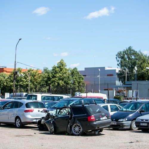 Tragiška „Audi“ automobilio avarija  © Vilmanto Raupelio nuotr.
