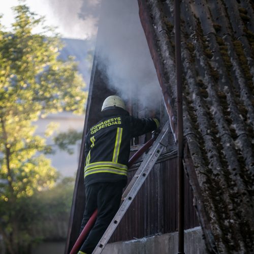 Tragiškas gaisras Sodų gatvėje  © Vilmanto Raupelio nuotr.