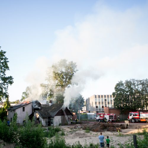 Tragiškas gaisras Sodų gatvėje  © Vilmanto Raupelio nuotr.