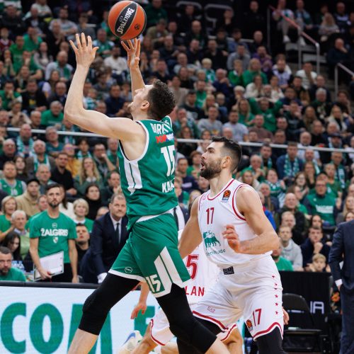 Eurolyga: Kauno „Žalgiris“ – Milano „EA7 Emporio Armani“ 71:62  © E. Ovčarenko / BNS nuotr.