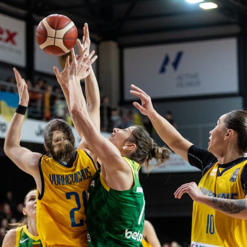 Europos moterų krepšinio čempionato atranka: Lietuva – Ukraina 81:62  © P. Peleckio/BNS nuotr.
