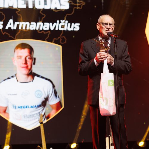 Lietuvos futbolo geriausiųjų apdovanojimai  © E. Ovčarenko / BNS nuotr.