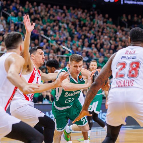 Eurolyga: Kauno „Žalgiris“ – Pirėjo „Olympiacos“ 72:74  © E. Ovčarenko / BNS nuotr.