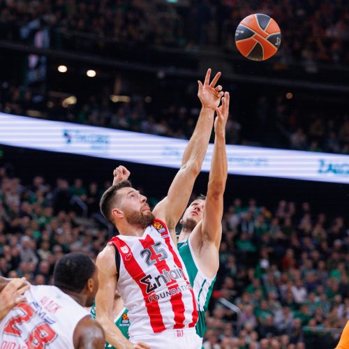 Eurolyga: Kauno „Žalgiris“ – Pirėjo „Olympiacos“ 72:74  © E. Ovčarenko / BNS nuotr.