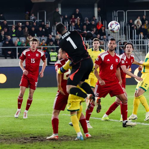 UEFA Tautų lygos rungtynės: Lietuva – Gibraltaras 1:0  © T.Biliūno/BNS nuotr.