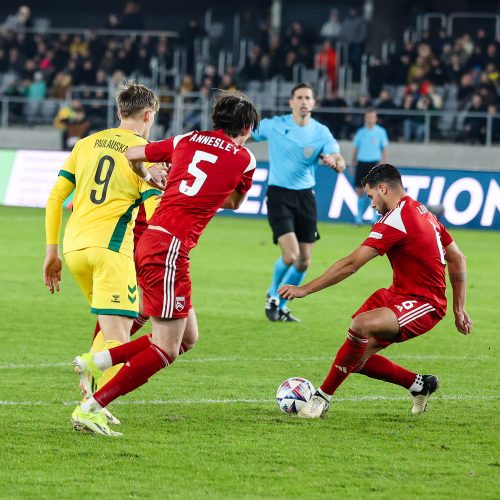 UEFA Tautų lygos rungtynės: Lietuva – Gibraltaras 1:0  © T.Biliūno/BNS nuotr.