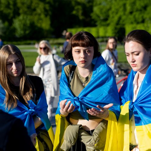 Žuvusiųjų Ukrainoje pagerbimo ceremonija  © L.Balandžio / BNS nuotr.