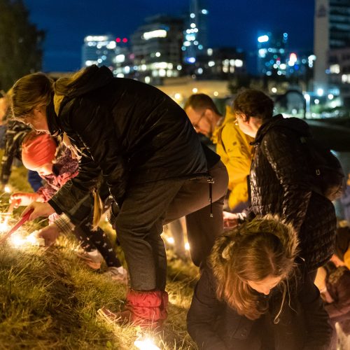 Rudens lygiadienio minėjimas prie Karaliaus Mindaugo tilto  © Ž.Gedvilos/BNS nuotr.