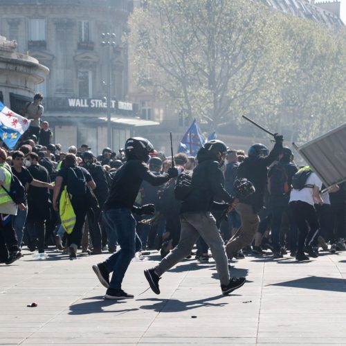 Paryžiuje vyko „geltonųjų liemenių“ protesto akcijos  © Scanpix nuotr.