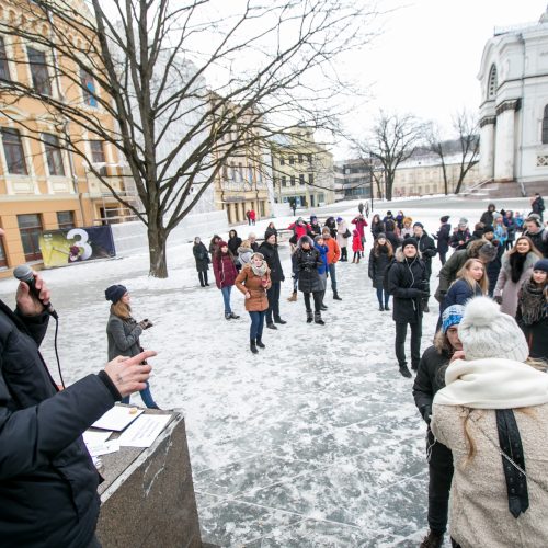 Akcija „Kaunas šoka“ išjudino kauniečius  © Vilmanto Raupelio nuotr.