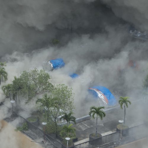 Tragiškas gaisras Manilos viešbutyje  © Scanpix nuotr.
