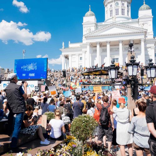 Helsinkyje – protestai prieš D. Trumpą ir V. Putiną  © Scanpix nuotr.
