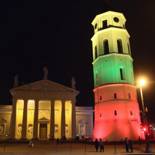 Vilnius pasipuošė Lietuvos šimtmečiui  © S.Žiūros,  Scanpix nuotr.