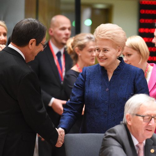 Prezidentė dalyvauja Europos vadovų susitikime  © R. Dačkaus / Prezidentūros nuotr.