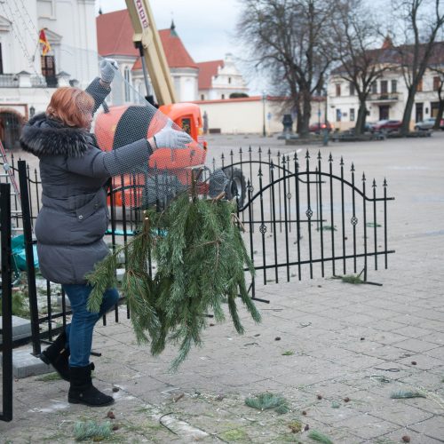 Kauno Kalėdų eglutės nupuošimas  © Akvilės Snarskienės nuotr.