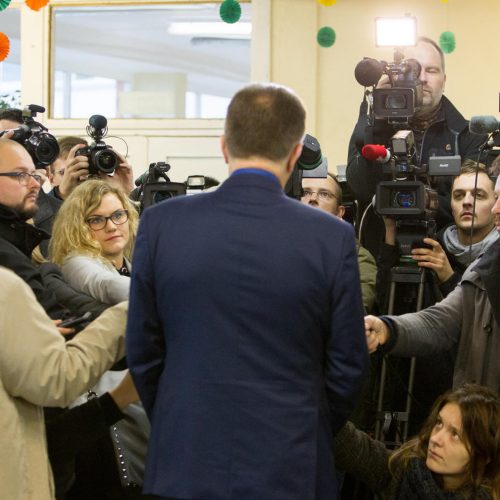 Balsavimas Seimo rinkimuose Vilniuje  © K. Kavolėlio / BFL nuotr.