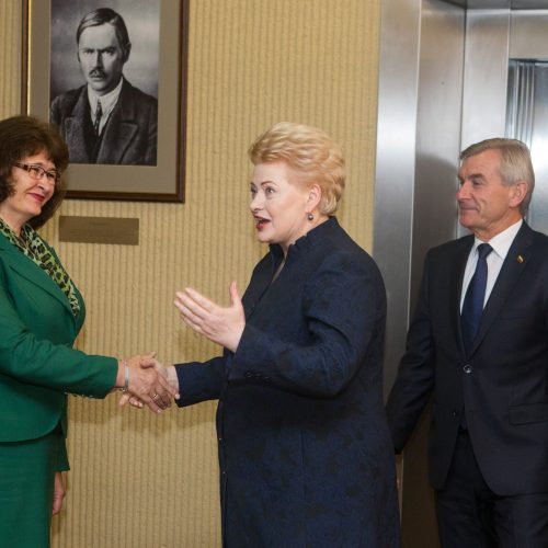Prezidentė susitiko su Seimo valdyba  © V. Skaraičio / BFL nuotr.