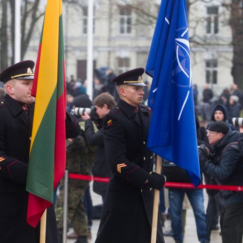 Iškilminga kariuomenės dienos rikiuotė Vilniuje  © V. Skaraičio / BFL nuotr.