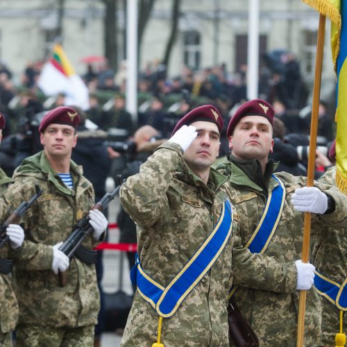 Iškilminga kariuomenės dienos rikiuotė Vilniuje  © V. Skaraičio / BFL nuotr.