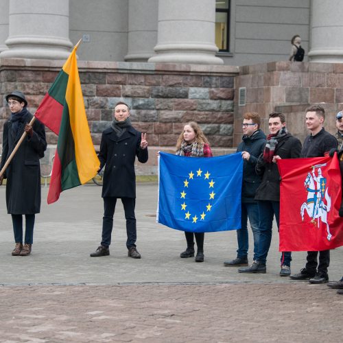 Protestas dėl M. Basčio mandato išsaugojimo  © V.Skaraičio/BFL nuotr.