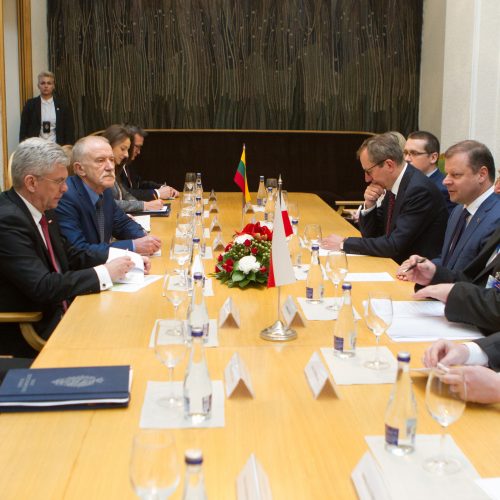 Premjeras susitiko su Lenkijos Senato pirmininku   © V.Skaraičio/BFL nuotr.