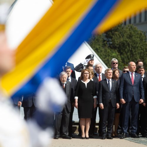 Iškilminga vėliavų pakėlimo ceremonija  © V. Skaraičio / BFL nuotr.