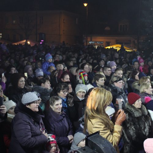 Kalėdų eglės įžiebimas Telšiuose  © Organizatorių nuotr.