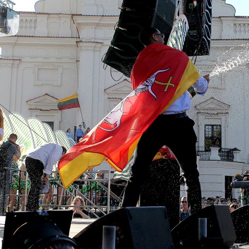 „Žalgirio“ sutikimas Kaune  © Evaldo Šemioto nuotr.