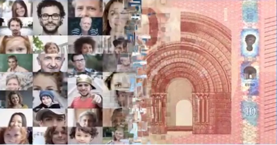 Naujam 10 eurų banknotui – Vilniuje filmuotas klipas