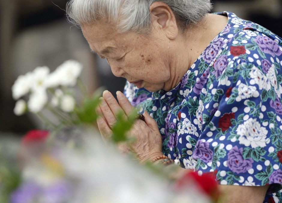 Hirošimoje paminėtos pirmojo pasaulyje atominio bombardavimo 69-osios metinės