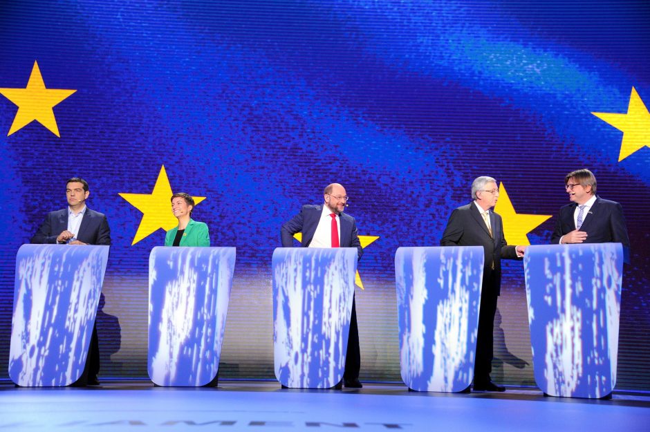 Kandidatų į Europos Komisijos vadovus debatuose dominavo griežto taupymo tema