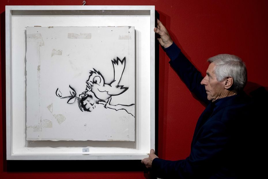 Banksy kūrinys aukcione parduotas už 170 tūkst. eurų