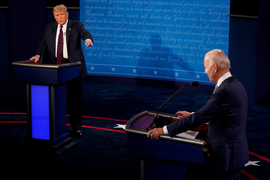 Chaotiškiausi prezidentiniai debatai JAV istorijoje – aštriausios akimirkos