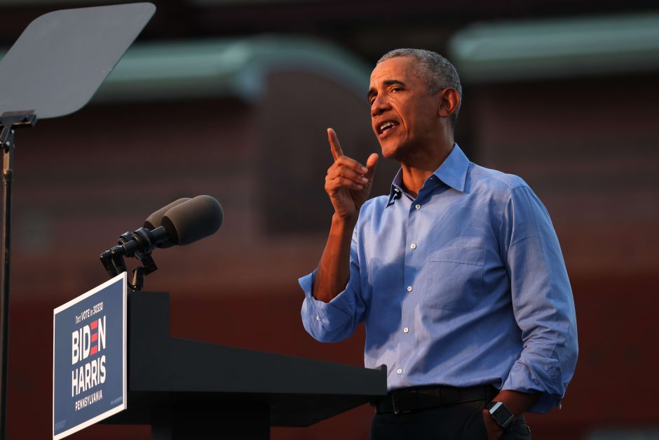 B. Obama ragina demokratų rinkėjus neatsipalaiduoti: J. Bidenas dar nelaimėjo
