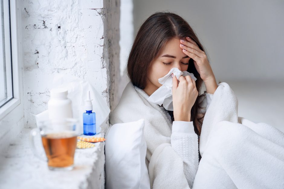 Praėjusią savaitę gripu susirgo du žmonės, išaugo sergamumas peršalimo ligomis