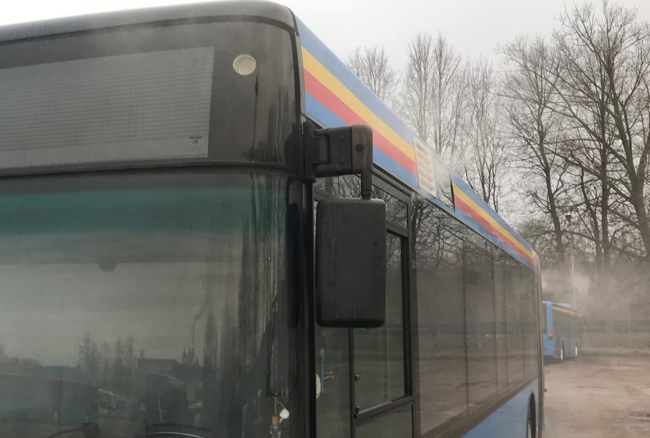 Apsauga nuo COVID-19: „Klaipėdos autobusų parkas“ autobusus dezinfekuoja garu