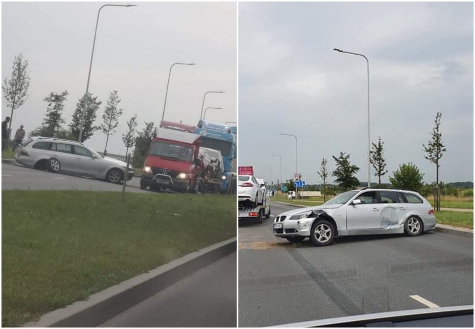 Klaipėdoje susidūrė „Volvo“ ir BMW: vairuotojai nesutaria dėl kaltės