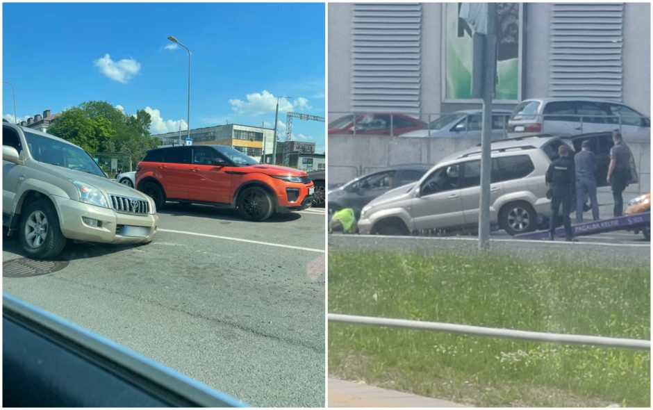 Vilniaus kelyje – netikėta nelaimė: atsivėrusioje smegduobėje įstrigo automobilis