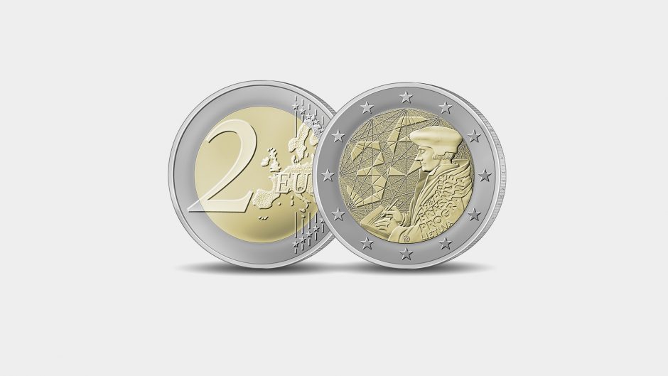 Išleidžiama „Erasmus“ programos 35-mečiui skirta moneta