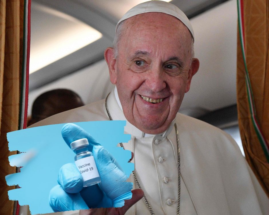 Popiežius nesupranta, kodėl žmonės nenori vakcinuotis: vaikystėje visi mes skiepyti