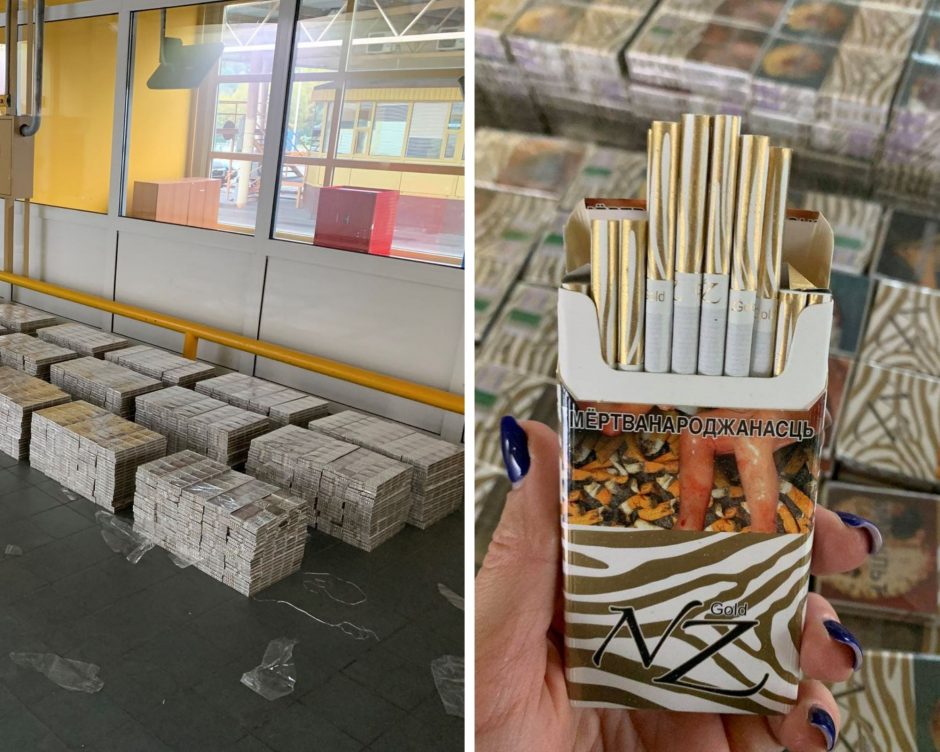 Muitininkai sulaikė 157 tūkst. eurų vertės cigarečių kontrabandą